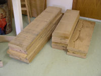 apple cider press -- rough sawn lumber shortened