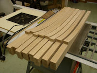 All stanchion fronts shaped & sanded