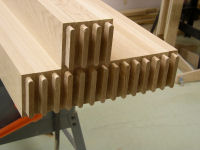 king size bed -- rails with tenons