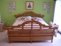 king size bed -- made up