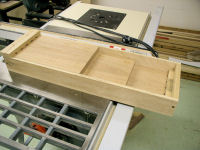 nightstand, dresser -- jig in use to shape drawer front