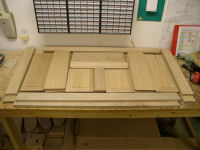 roll top desk -- stock for back panels of lower desk and hutch sawn and shaped