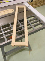 roll top desk -- assembled centre face frame of lower desk