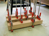 apple cider press -- gluing beams and posts
