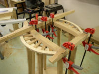 Gluing short branch, long branch and support block