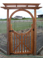 garden gate -- placed at the vegetable yard