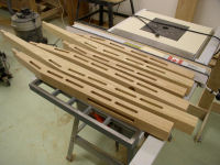 king size bed -- posts with mortises for rails