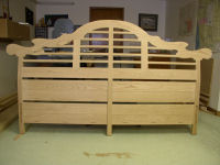 king size bed -- finished headboard