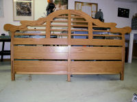 king size bed -- stained and varnished