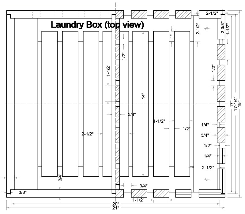 laundry box -- top view