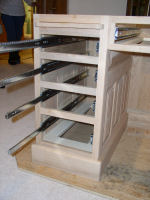roll top desk -- slides for drawers mounted
